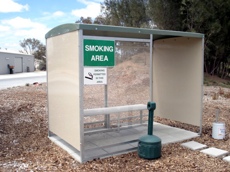 Smoking shelter from Fibrecomposites
